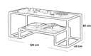 Iron and Transparent Glass Coffee Table Black - 120x60x45 cm