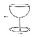 Iron and Glass Side Table Black - 35x35x55 cm