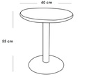 Side Table 40×55 cm - Black & Gold