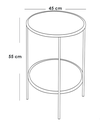 Side Table 45×55 cm - Black & Gold