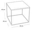 Side Table 50×50×45 cm - Black