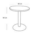 Side Table 35×55 cm - Black & White