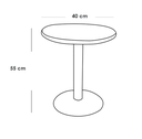 Side Table 40×55 cm - Gold