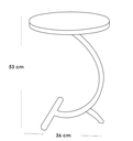 Side Table 36×35×53 cm - Grey & Gold