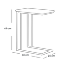 Side Table 45×25×63 cm - Black