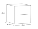Bedside Table 50x40x60 cm - White 