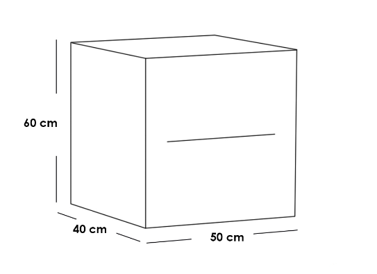 Bedside Table 50x40x60 cm - White 