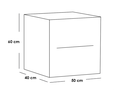 Bedside Table 50x40x60 cm - White 