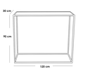 Metal and Marble Wood Console Black and Gold - 120x30x90 cm