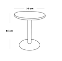 Side Table 55×35 cm - Black & White