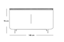 Console 90×40×140 cm - White 