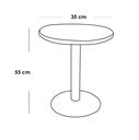 Metal and Marble Wood Side Table Gold and White - 35x55 cm
