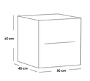 Bedside Table 50x40x60 cm - Black 
