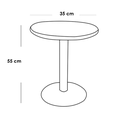 Engineered Wood Side Table Brown - 35x55 cm