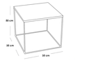 Metal and Marble Wood Side Tables Set 2 pieces - Black and White
