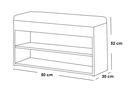 Shoe rack 50x30x52 cm - Gold