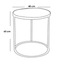Metal and Engineered Wood Side Tables Set 3 pieces - Black