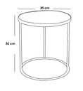Metal and Engineered Wood Side Tables Set 3 pieces - Black