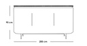 Console 90×40×200 cm - Brown 