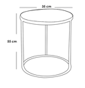 Engineered Wood Side Table Black and Grey - 35x35x55 cm