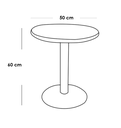Metal and Marble Wood Side Table Gold and White - 50x60 cm