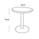 Metal and Marble Wood Side Table Gold and White - 40x55 cm