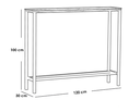 Console 100x120x30 cm - Grey & White 