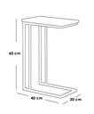 Side Tables Set - 2 Pieces - Gold & White 