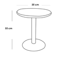 Metal and Marble wood Side Table - Black and White