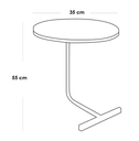 Metal and Marble Side Table Gold and White - 35x55 cm