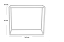 Engineered Wood and Iron Console Black and Beige - 160x35x90 cm