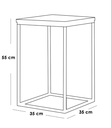 Side Table - Metal & Marble Wood - Brown & Black - 65x25x35 cm