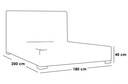 Swedish MDF and burlap Bed  - Grey