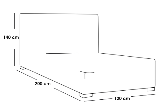 Swedish Wood and Linen Bed - Off-White