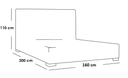 Mesh and Swedish Wood Super King Bed - Grey