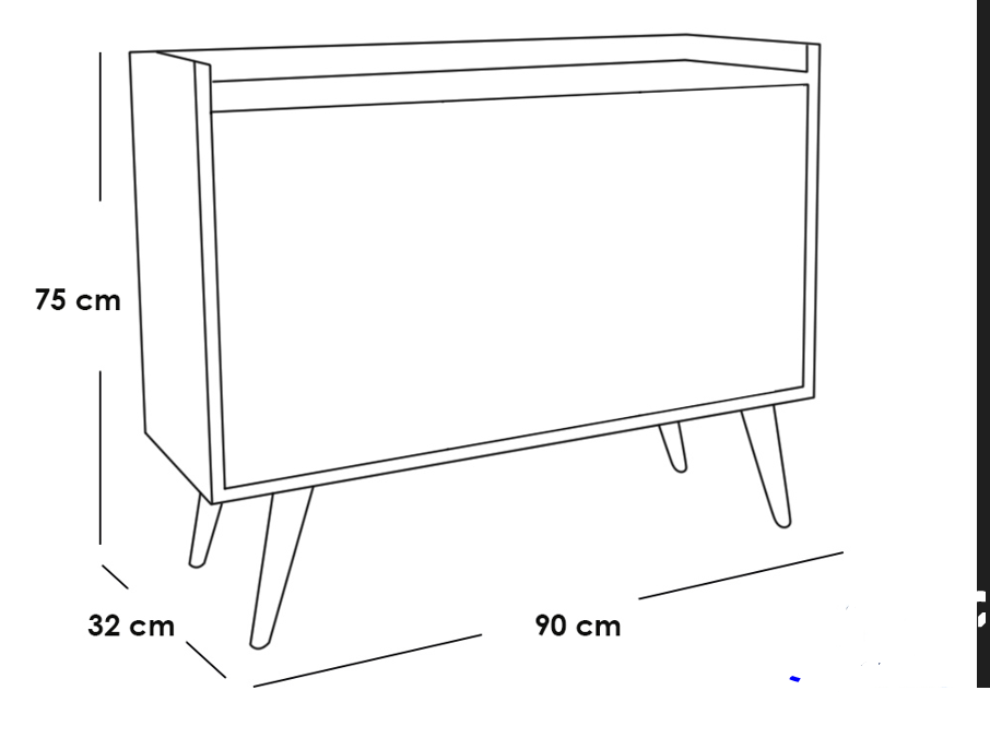 MDF Coffer corners Multi color - 75x32x90 cm