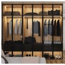 Counter Wood Dressing Black - 240x240x60 cm