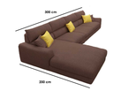 Swedish wood and Chanel L-shape sofa