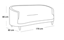 Swedish and Bucklet 2 Seaters Sofa