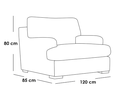 Swedish and Bucklet Arm Chair