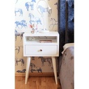 Bedside Table 50x40x60 cm - White 