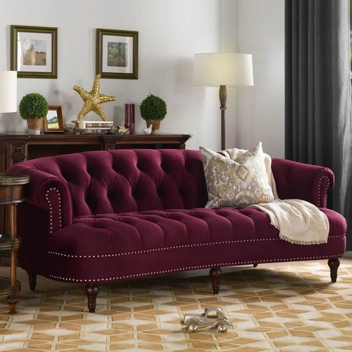 [Batch 9001001] Sweedish Wood and Velvet 3 Seaters Sofa