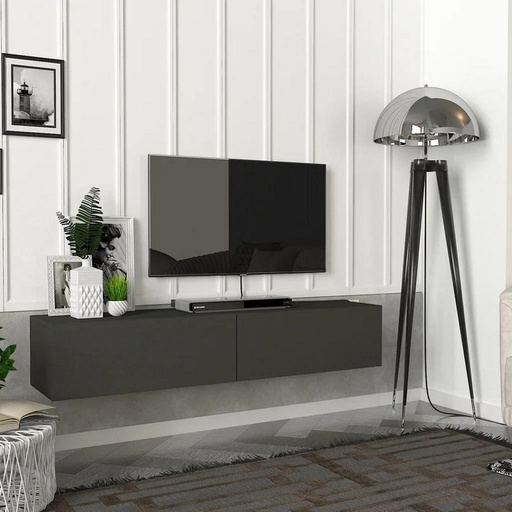 [Batch 9001002] MDF TV Table Black - 160x30x50 cm