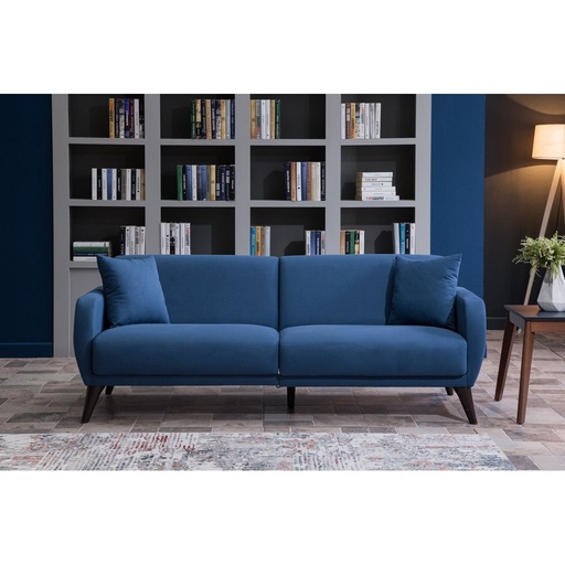 [Batch 9001002] Swedish wood and velvet 3 Seaters Sofa - Blue