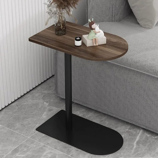 [Batch 9001003] Iron and Mdf Wood Side Table Brown and Black - 45x30x55 cm