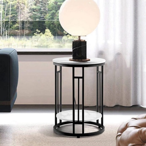 [AZAMCO1919] Side Table 45×55 cm - Black & White