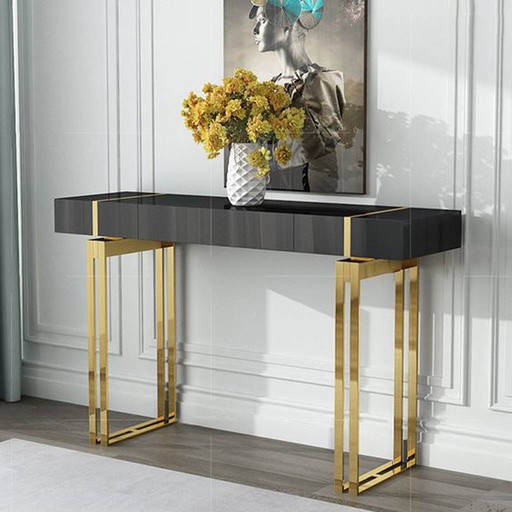 [OAK20] طاولة مدخل 100×40×160 سم - أسود 