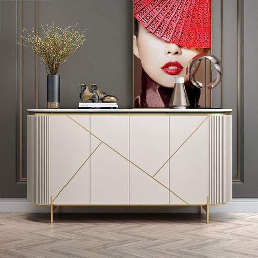 [OAK14] طاولة مدخل 90×40×200 سم - بيج