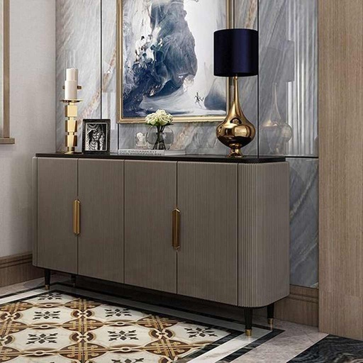 [OAK22] طاولة مدخل 90×40×200 سم - بني 