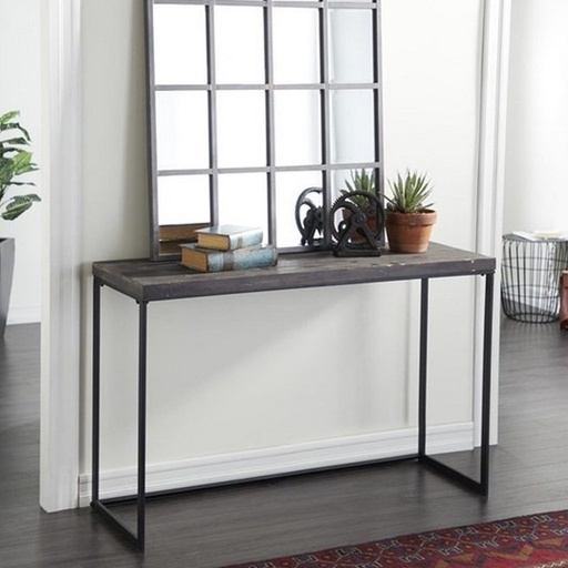 [OAK190098] Console 90×130×40 cm - Grey & Black 